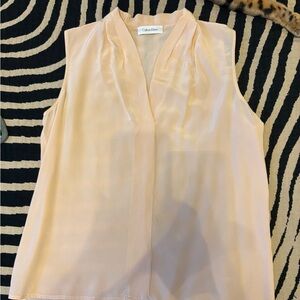 Calvin Klein Women's Blush Sleeveless Blouse